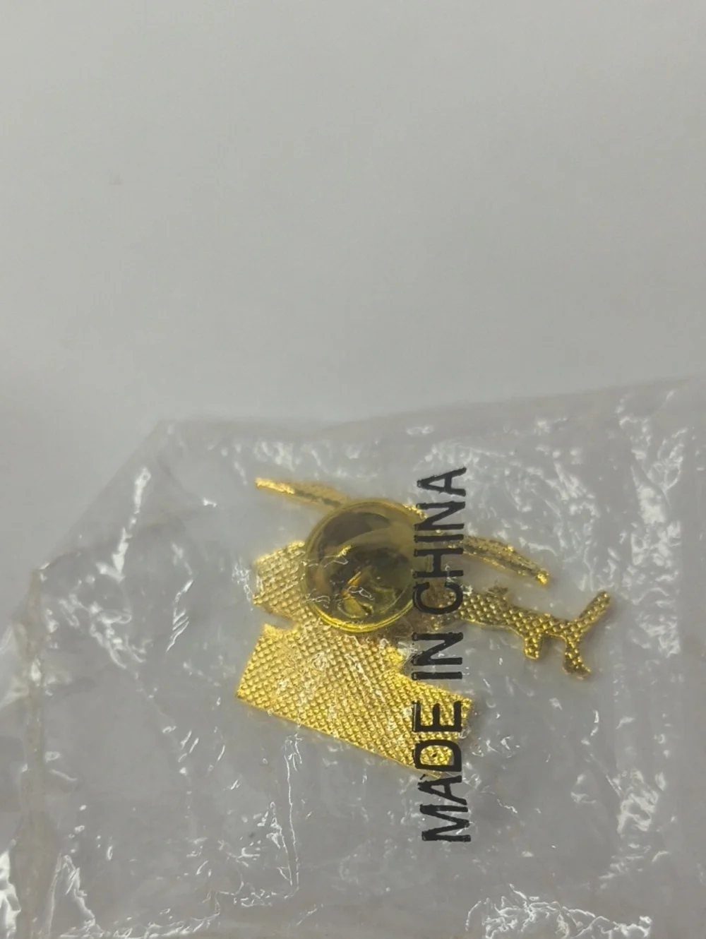 Wings Air Rescue Gold & Blue Helicopter Pin